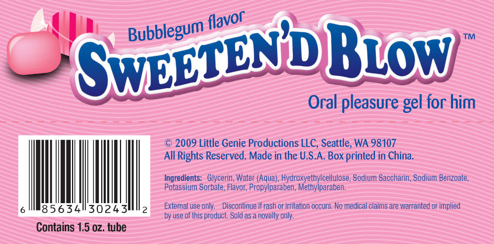 Sweeten'd Blow Oral Pleasure Gel Little Genie - Boutique Séduction