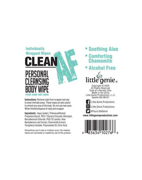 Clean Personal Cleansing Body Wipes Little Genie - Boutique Séduction