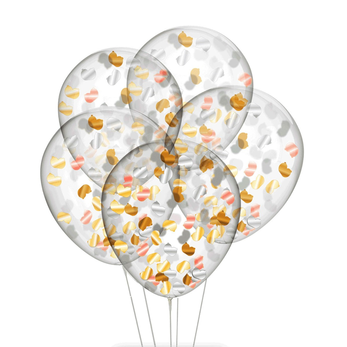 Boobie Confetti Balloons Pack of 5 Little Genie - Boutique Séduction