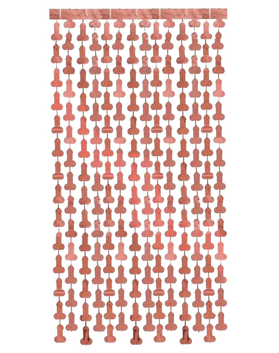 Penis Metallic Foil Curtain Set of 2 Little Genie - Boutique Séduction