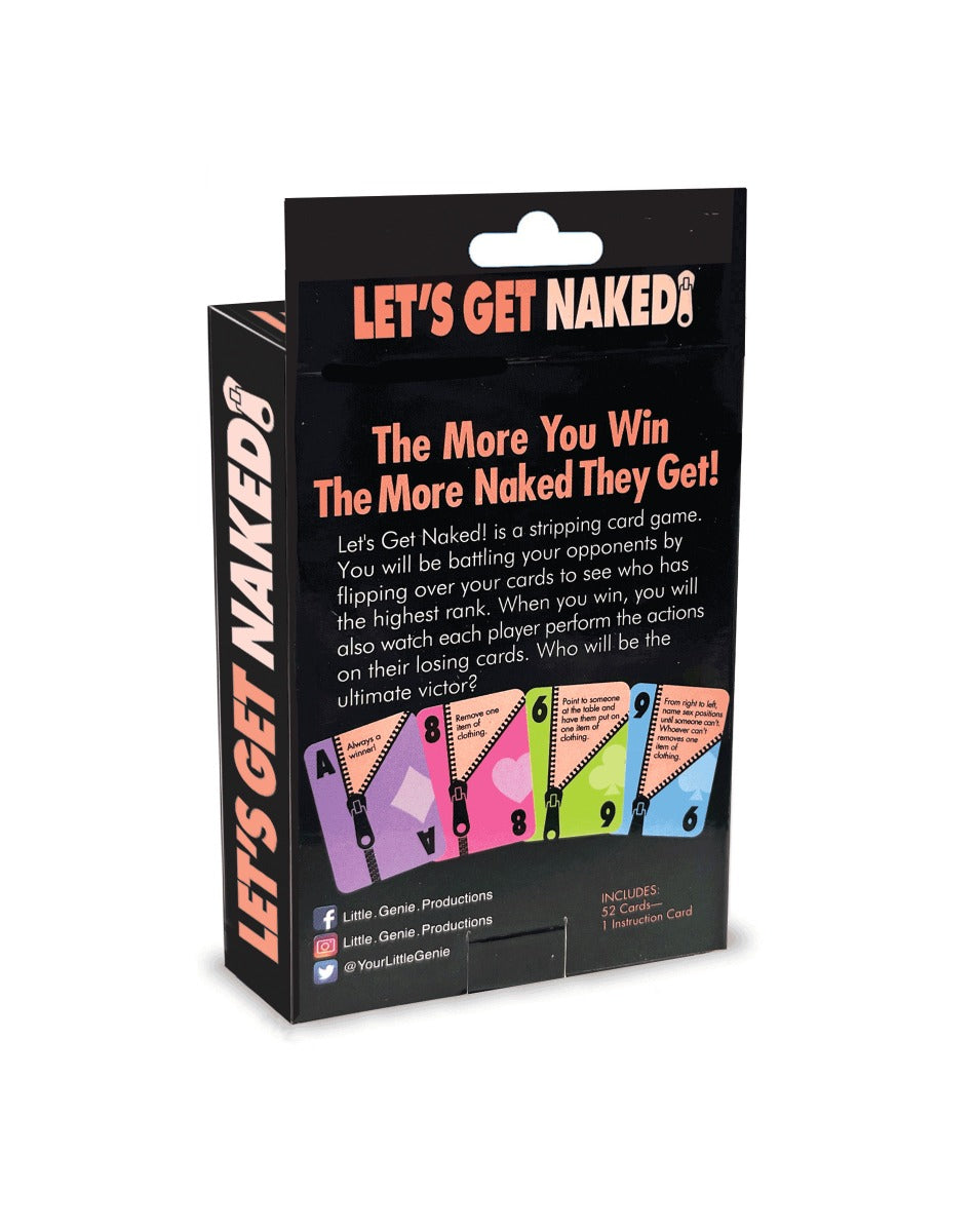 LET'S GET NAKED Card Game Little Genie - Boutique Séduction