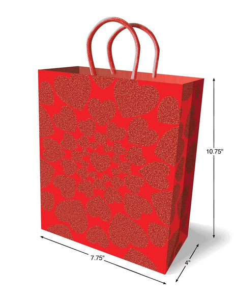 GLITTER HEART Gift Bag Little Genie - Boutique Séduction