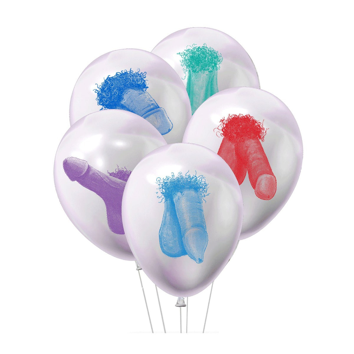 Dirty Penis Balloons Pack of 7 Little Genie - Boutique Séduction