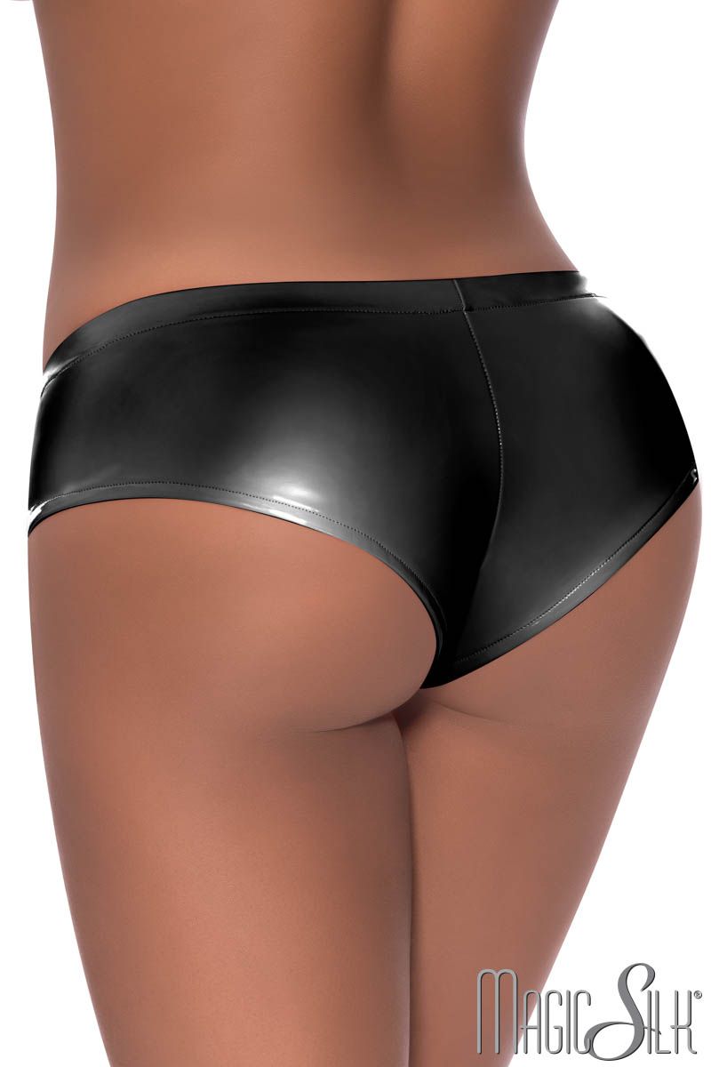Wet Look Open Crotch Panty Exposed - Boutique Séduction
