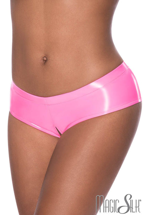Wet Look Open Crotch Panty Exposed - Boutique Séduction