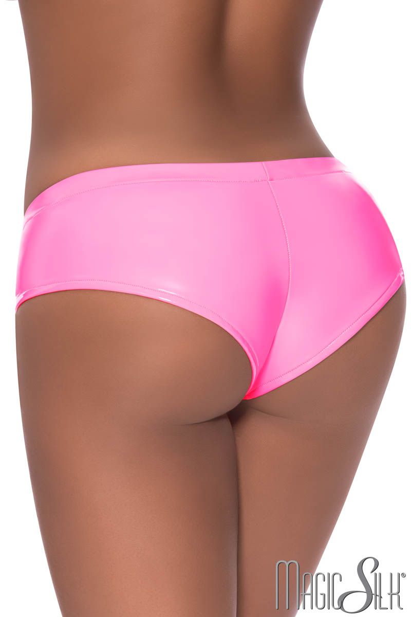 Wet Look Open Crotch Panty Exposed - Boutique Séduction