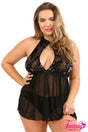 Willow Embroidered Babydoll Fantasy Lingerie - Boutique Séduction