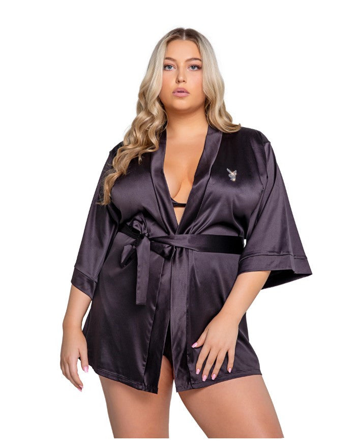 BUNNY Sparkling Satin Robe Playboy - Boutique Séduction