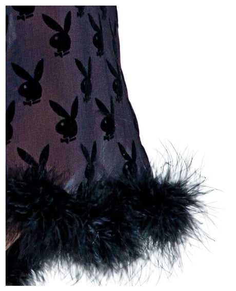 BUNNY Sheer Robe Playboy - Boutique Séduction