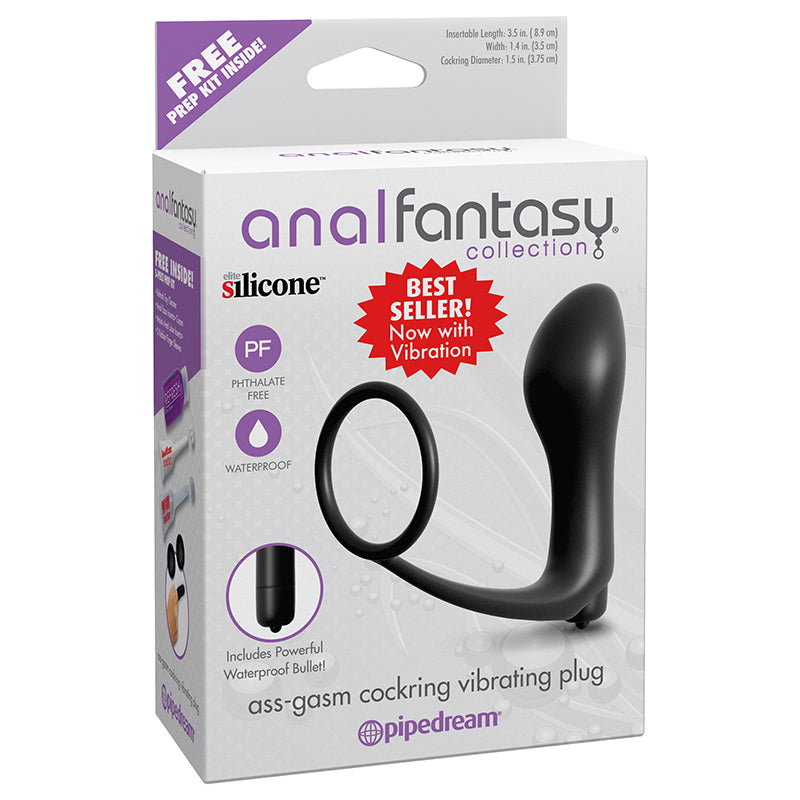 Ass-Gasm Cockring Vibrating Plug Anal Fantasy - Boutique Séduction