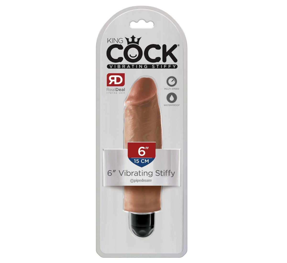 STIFFY 6 inch Vibrating Dildo King Cock - Boutique Séduction