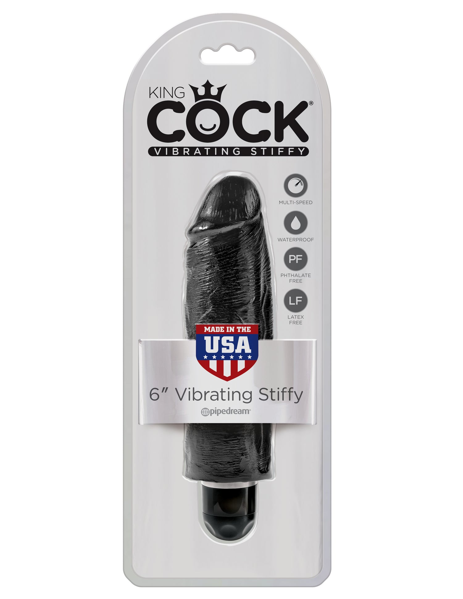 STIFFY 6 inch Vibrating Dildo King Cock - Boutique Séduction