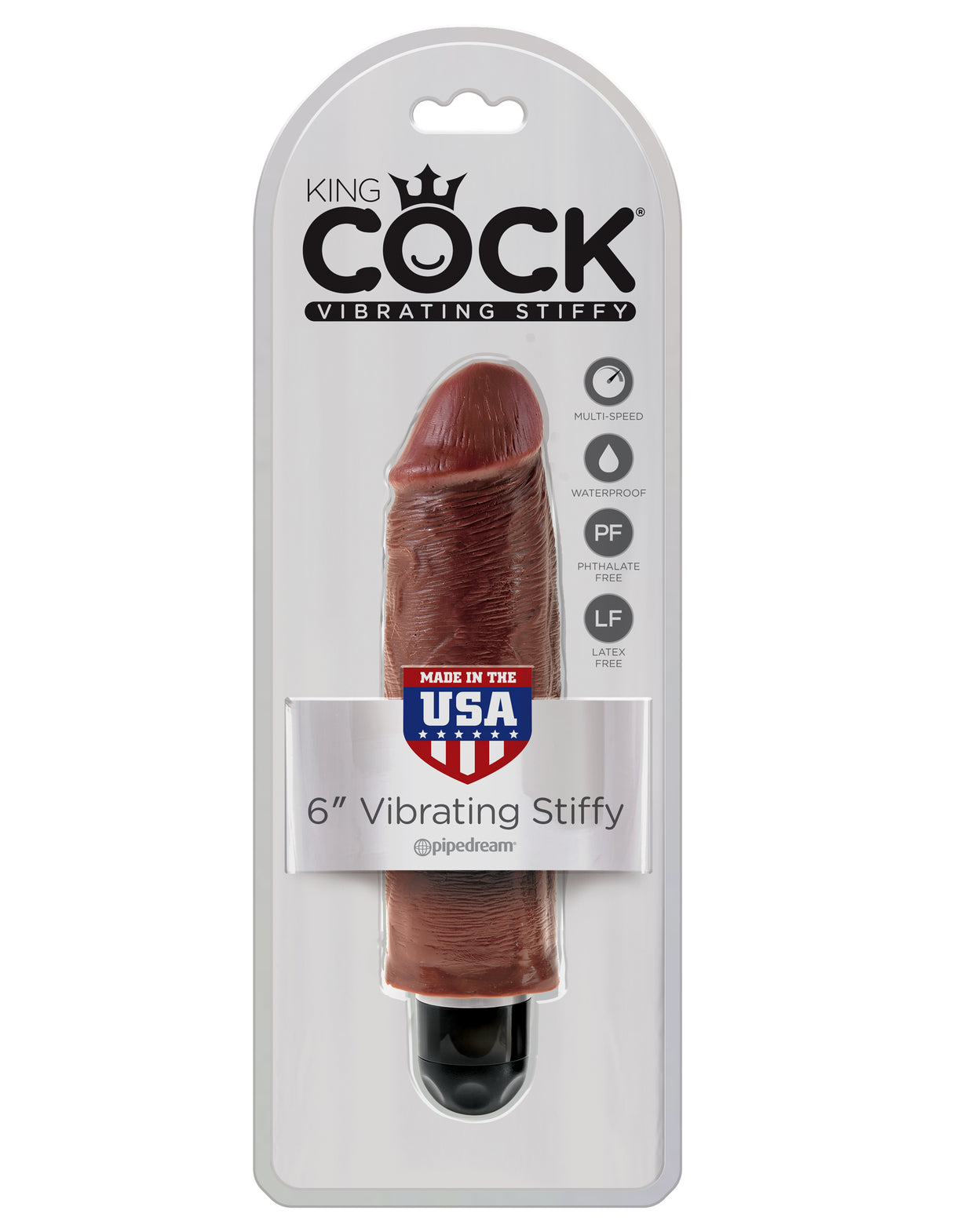 STIFFY 6 inch Vibrating Dildo King Cock - Boutique Séduction