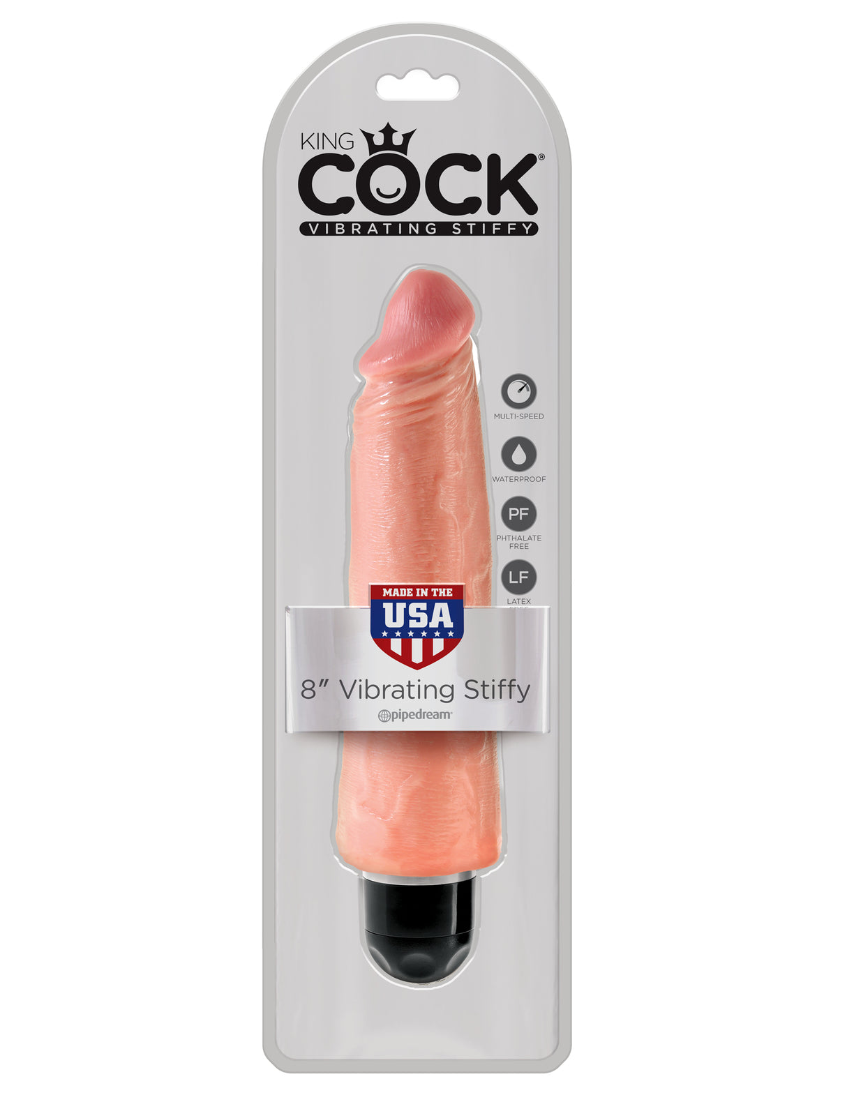 STIFFY 8 inch Vibrating Dildo King Cock - Boutique Séduction