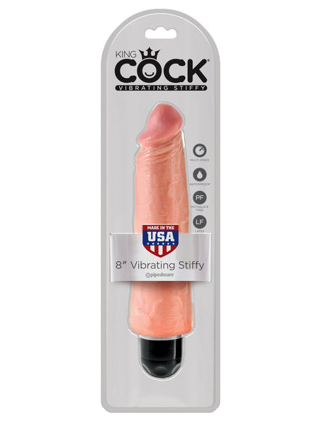 STIFFY 8 inch Vibrating Dildo King Cock - Boutique Séduction