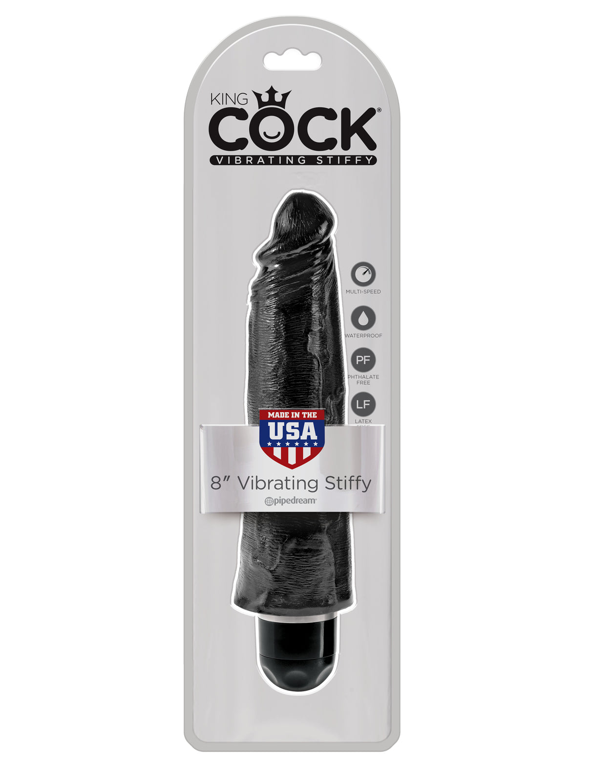 STIFFY 8 inch Vibrating Dildo King Cock - Boutique Séduction