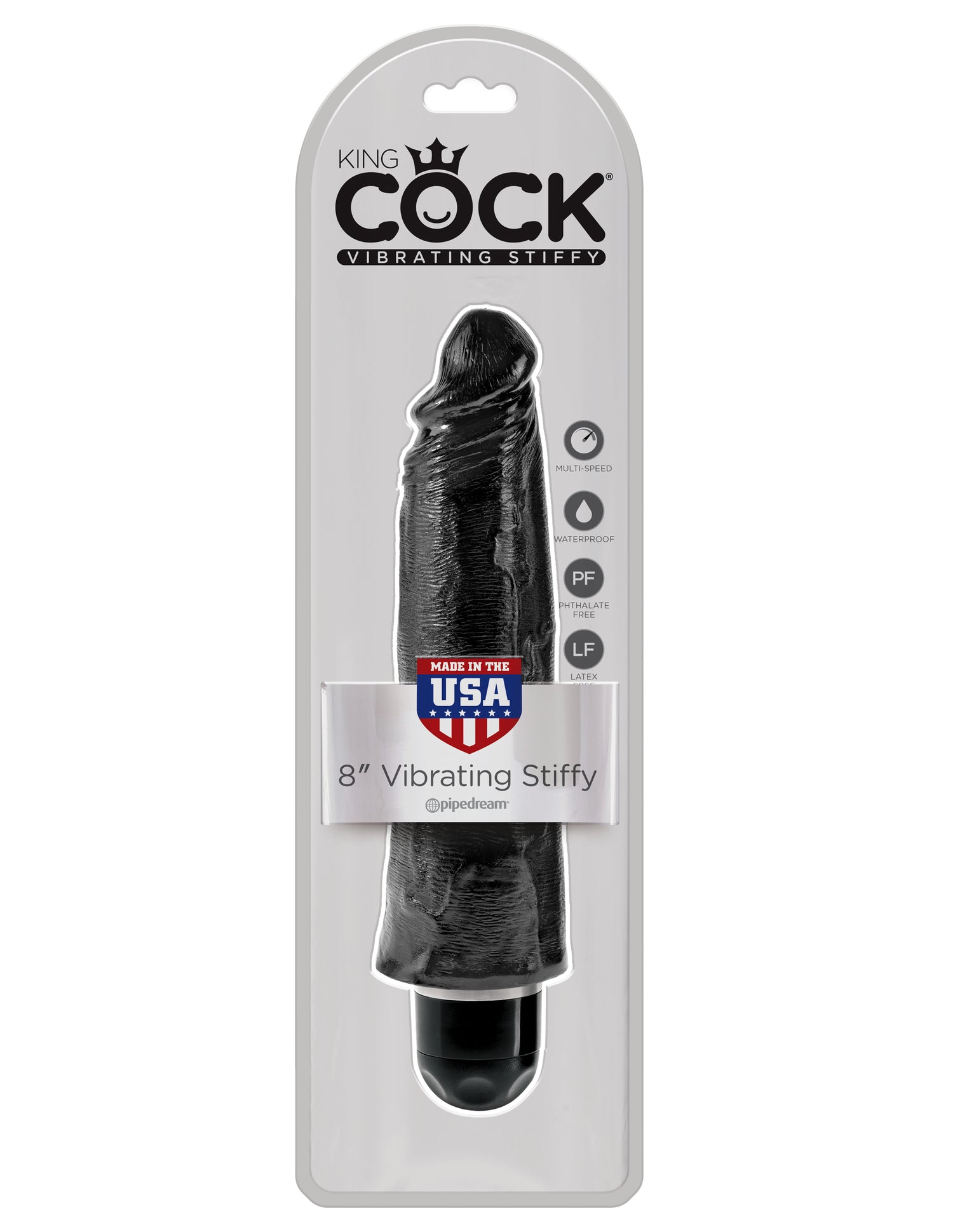 STIFFY 8 inch Vibrating Dildo King Cock - Boutique Séduction