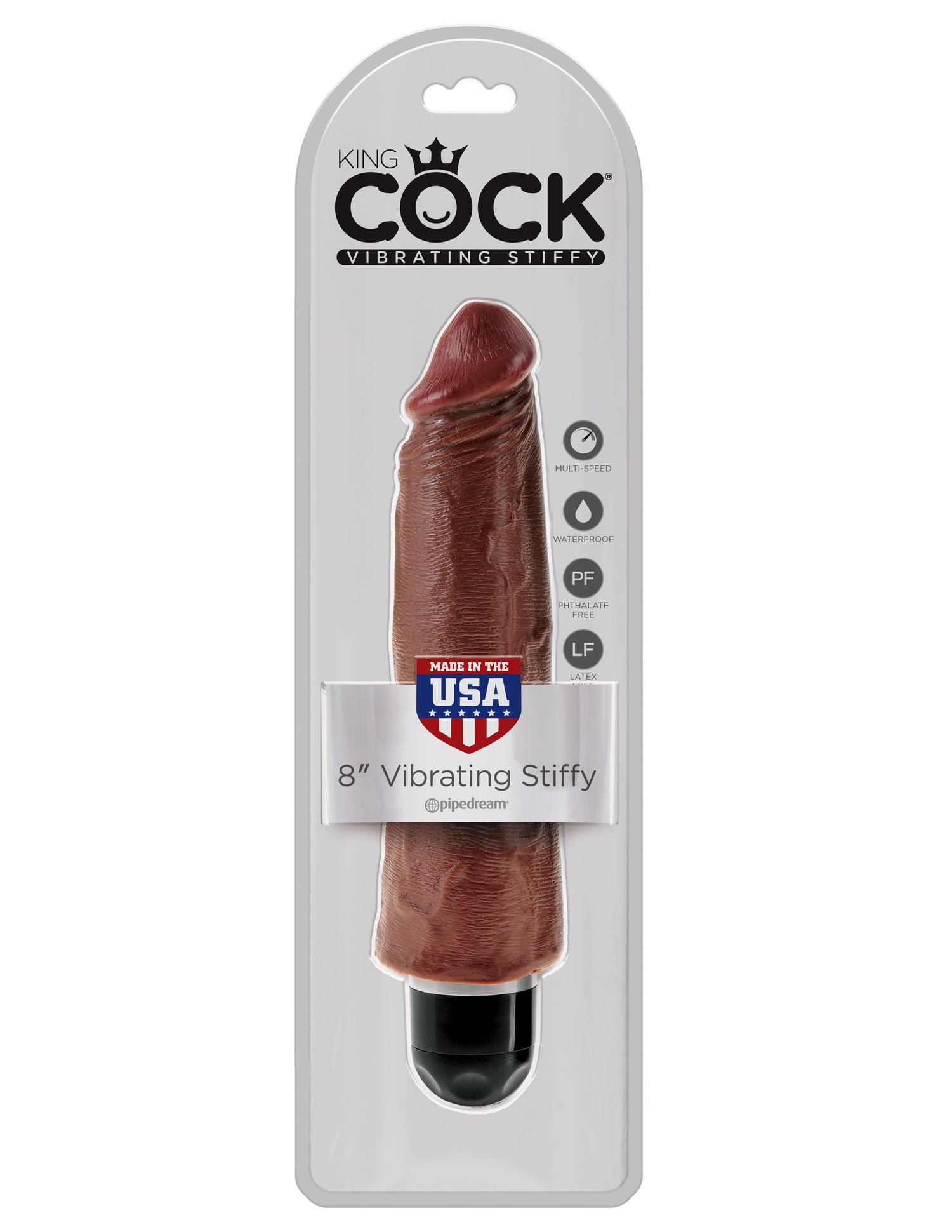 STIFFY 8 inch Vibrating Dildo King Cock - Boutique Séduction