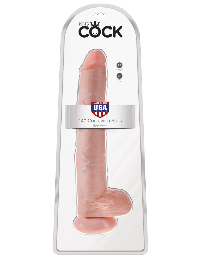14 Inches Dildo With Testicles King Cock - Boutique Séduction