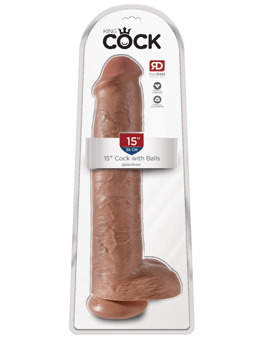 Dildo With Balls 15 inches King Cock - Boutique Séduction