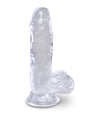 5 inches Dildo ??with Testicles - KING COCK CLEAR King Cock - Boutique Séduction