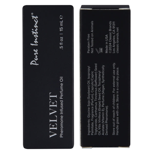 VELVET Pheromone Infused Perfume Oil Pure Instinct - Boutique Séduction