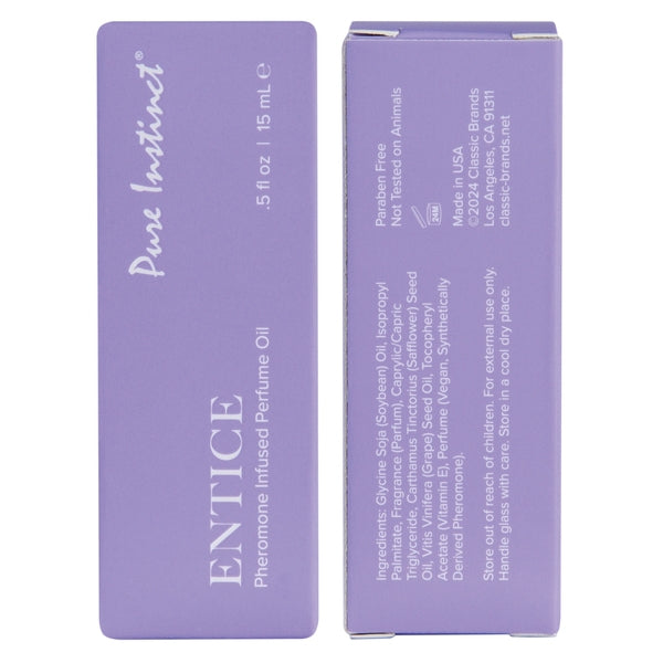 ENTICE Pheromone Infused Perfume Oil Pure Instinct - Boutique Séduction