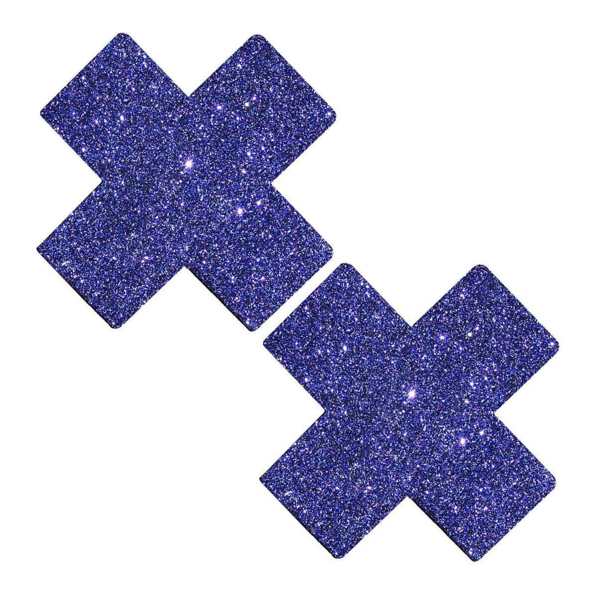 Pasties (2) - Neva Nude - Purple Rain Glitter Cross Neva Nude - Boutique Séduction