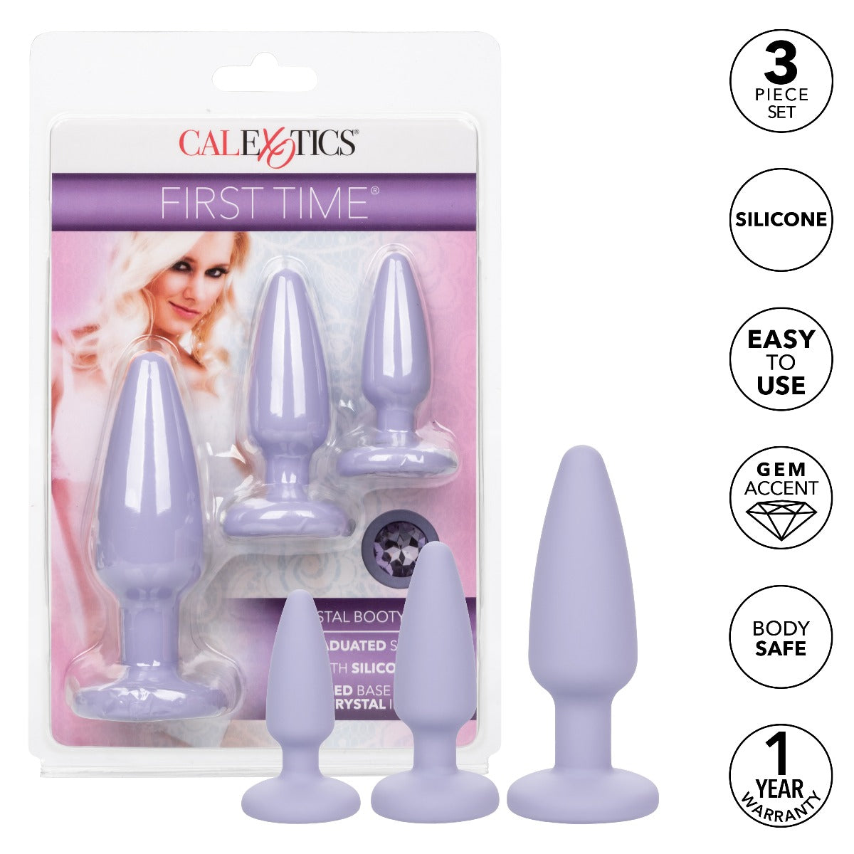 Anal plug set - Crystal Booty Kit First Time - Boutique Séduction