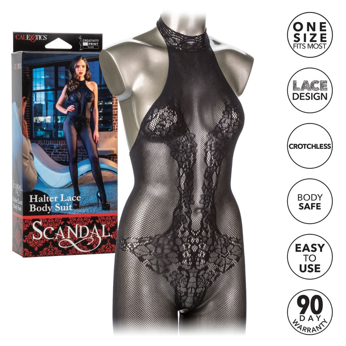 Halter Lace Bodystocking Scandal - Boutique Séduction