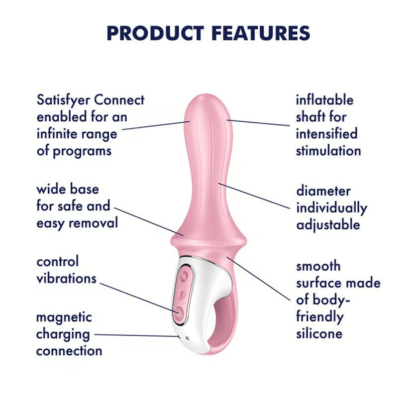 Air Pump Booty 5+ Inflatable Anal Vibrator Satisfyer - Boutique Séduction