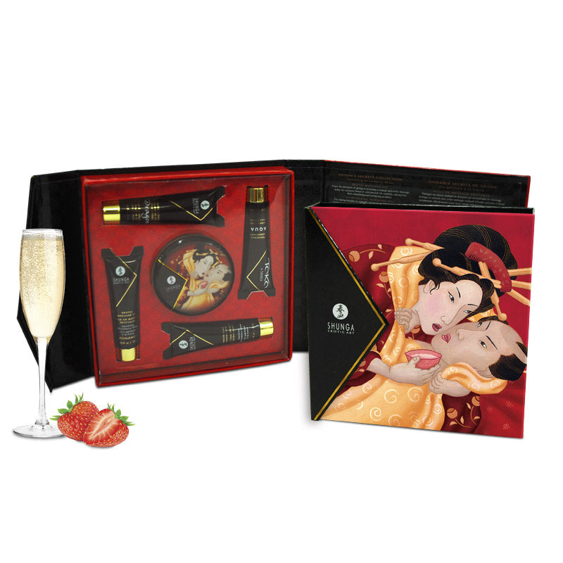 GEISHA'S Secrets Collection Sparkling Strawberry Wine Shunga - Boutique Séduction