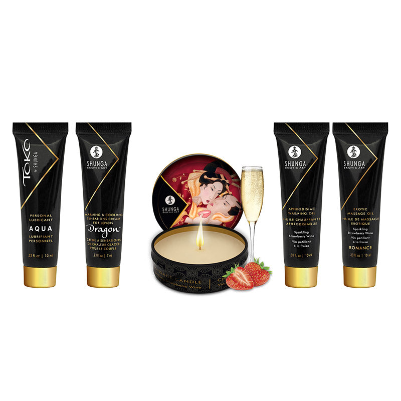 GEISHA'S Secrets Collection Sparkling Strawberry Wine Shunga - Boutique Séduction