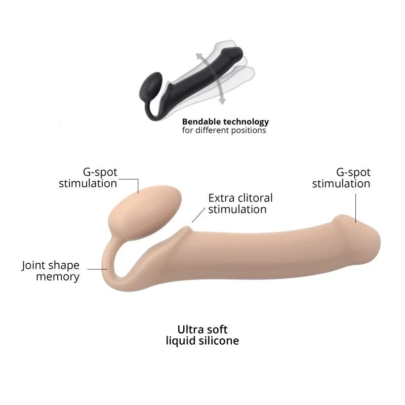 Silicone Bendable Strapless Strap-on Strap-on-me - Boutique Séduction