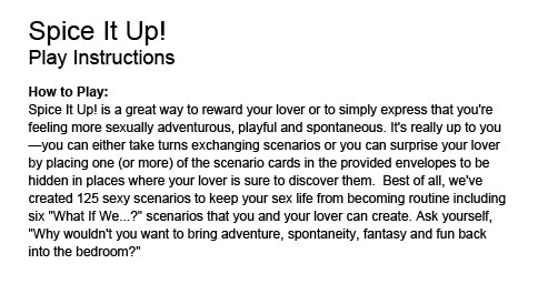Spice It Up! Card Game - English Little Genie - Boutique Séduction
