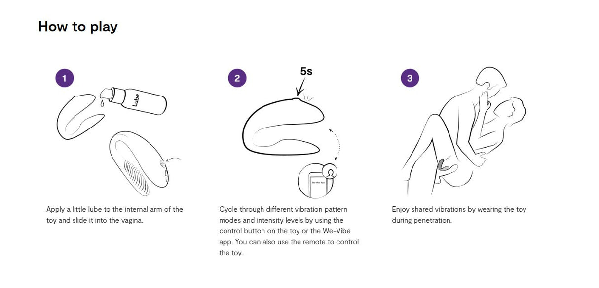 SYNC GO Vibrator for Couple - WE-VIBE We-Vibe - Boutique Séduction