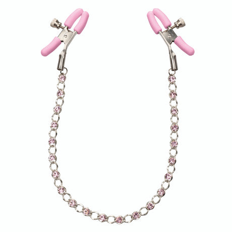 Nipple Clamps - Crystal Nipple Teasers - Pink First Time - Boutique Séduction