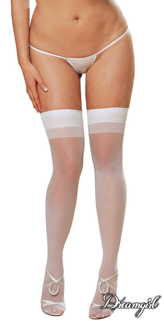 Sheer Thigh High Stocking with Back Seam Queen - DREAMGIRL Dreamgirl International - Boutique Séduction