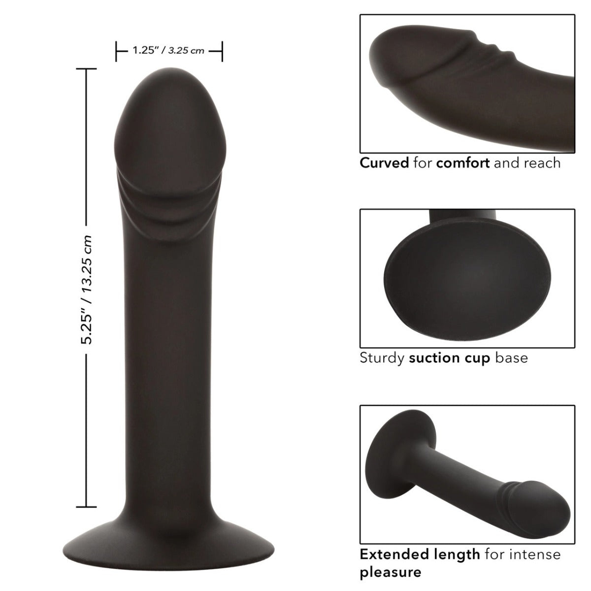 Dildo Anal - Silicone Curved Anal Stud - Calexotics Calexotics - Boutique Séduction