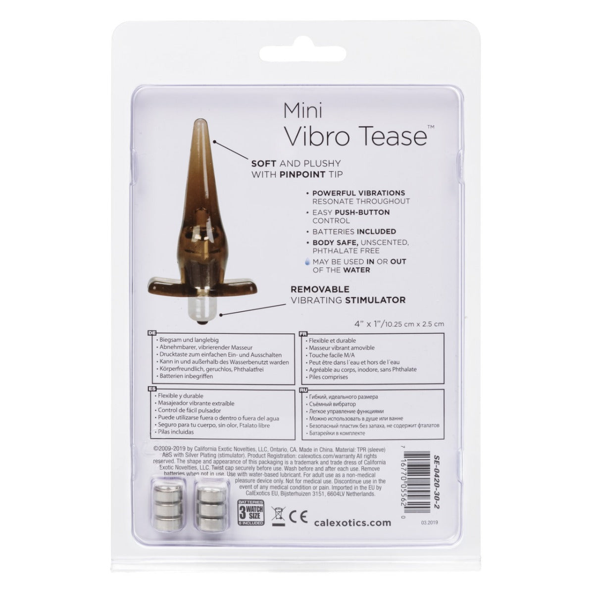 MINI-VIBRO TEASE Butt Plug - CALEXOTICS Calexotics - Boutique Séduction