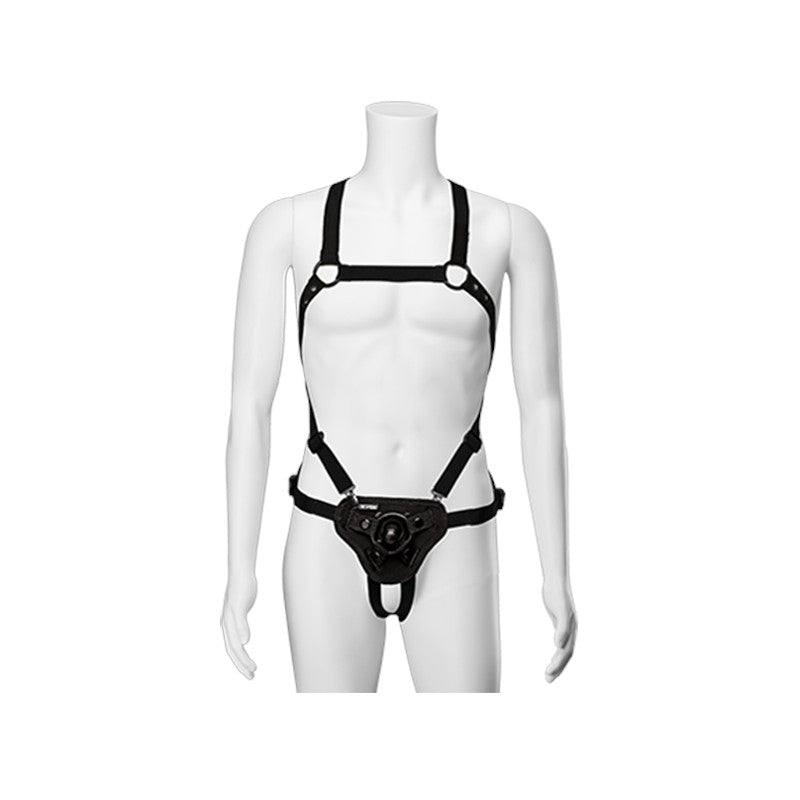 Vac-U-Lock - Chest and Suspender Harness With Plug Vac-U-Lock - Boutique Séduction