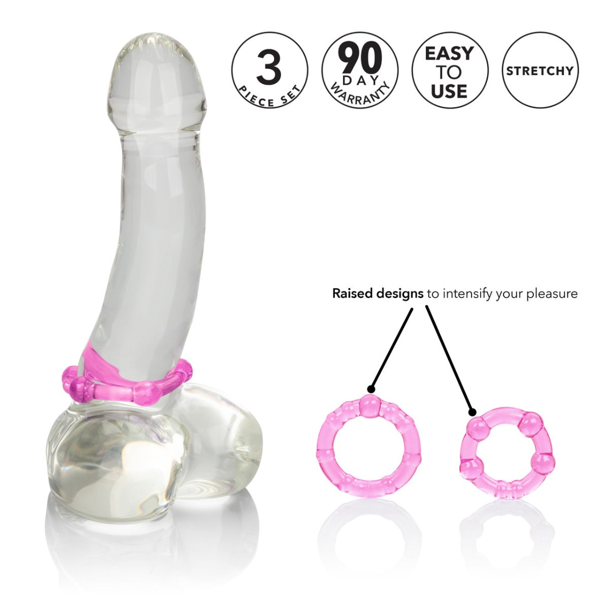 ISLAND RINGS Set of 3 Cock Rings - CALEXOTICS Calexotics - Boutique Séduction