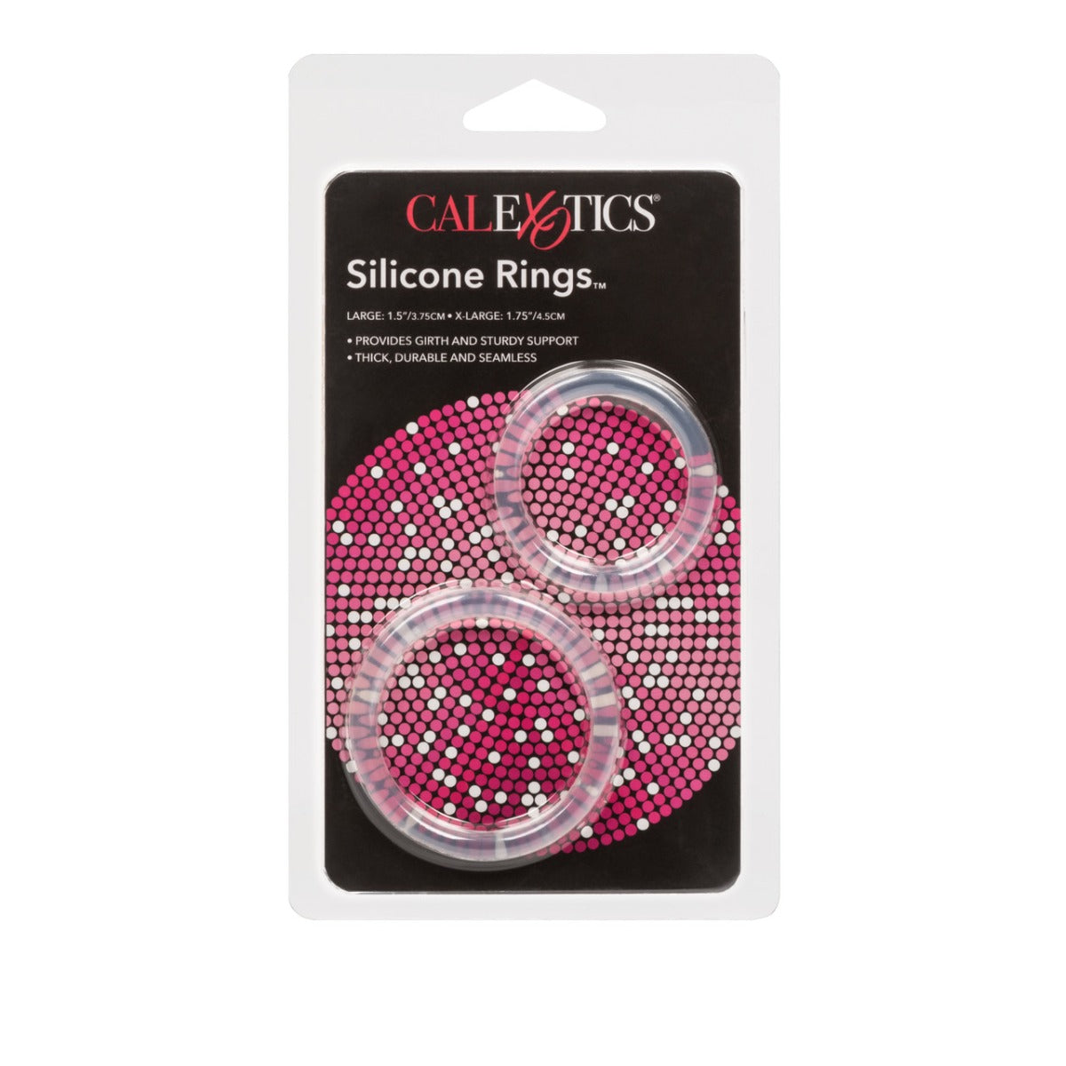 SILICONE RINGS Set of 2 Large and Extra Large Penis Rings - CALEXOTICS Calexotics - Boutique Séduction