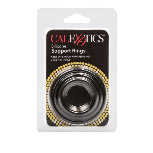 SILICONE SUPPORT RINGS Set of 3 Penis Rings - CALEXOTICS Calexotics - Boutique Séduction