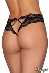 Lace Thong with Strappy Back - DREAMGIRL Dreamgirl International - Boutique Séduction