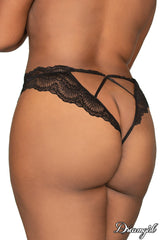 Lace Thong with Strappy Back Queen - DREAMGIRL Dreamgirl International - Boutique Séduction