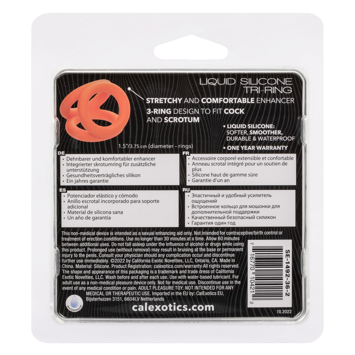 Calexotics - Alpha Liquid Silicone Tri-Ring - Boutique Séduction