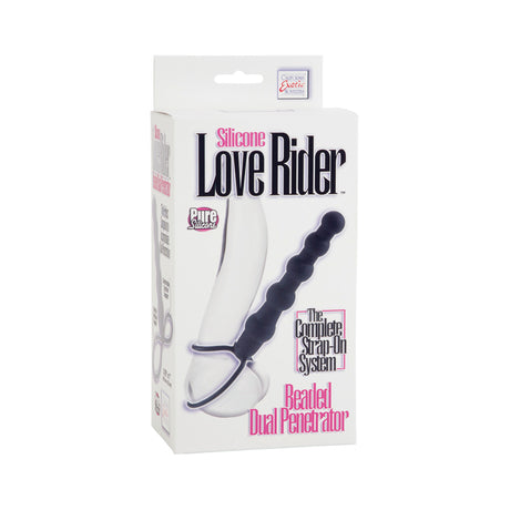 Silicone Love Rider - Beaded, Dual Penetrator Calexotics - Boutique Séduction