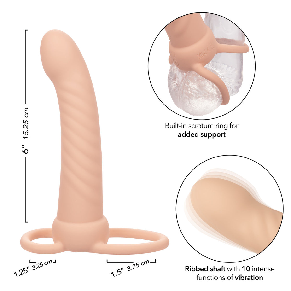 Performance Maxx - Rechargeable Ribbed Dual Penetrator - Boutique Séduction
