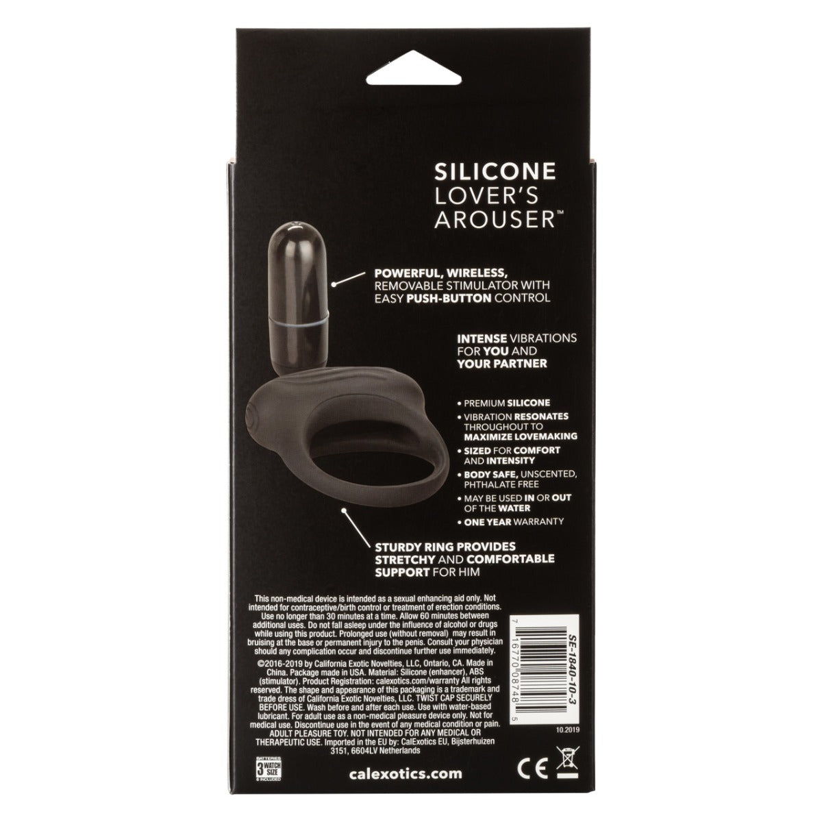 Vibrating Cock Ring - Silicone Lover's Arouser - Calexotics Couple's Enhancers - Boutique Séduction